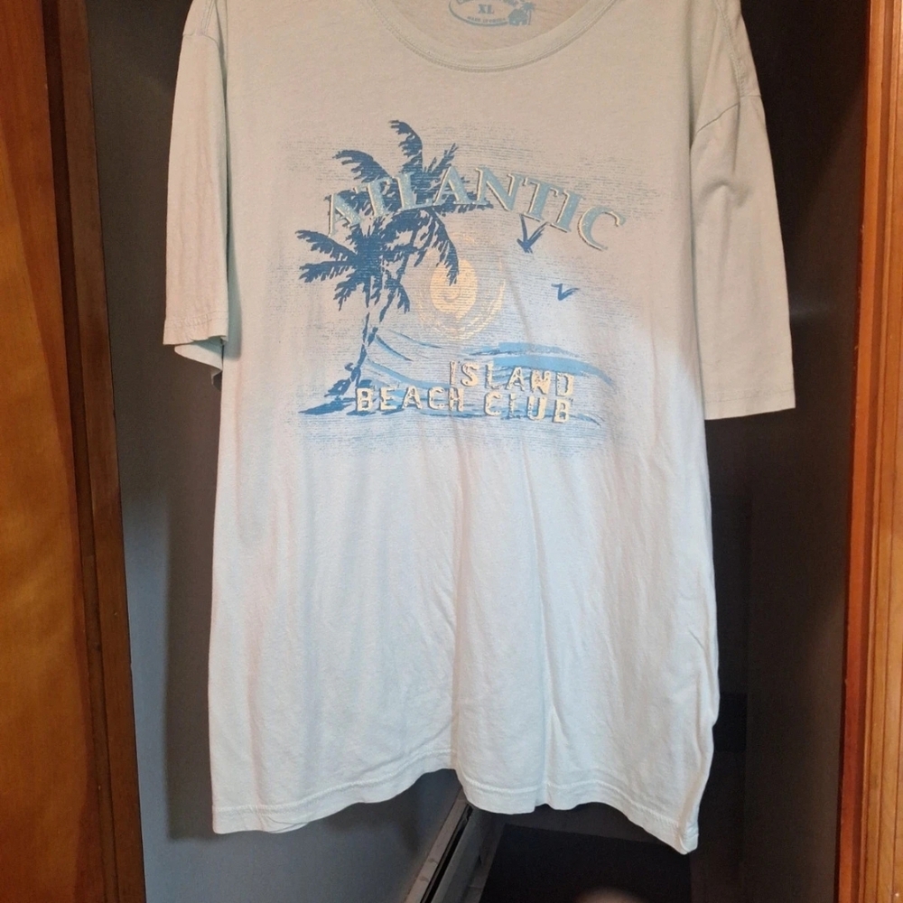 Caribbean Joe Light Blue Graphic Tee with Blue Logo